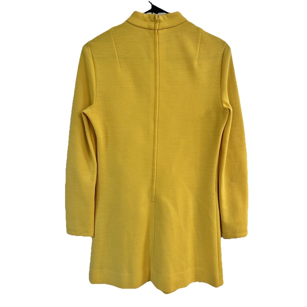 1970's Vintage Butte Knit Yellow Mustard‎ Dress Womens Size Small/Medium - Picture 4 of 12